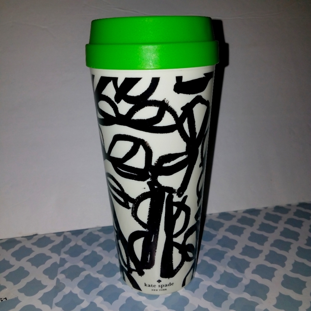 Kate Spade Black and White Glasses Tumbler